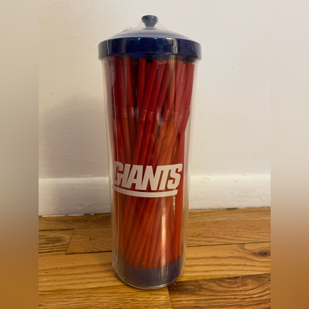 Official NY GIANTS Plastic straw holder